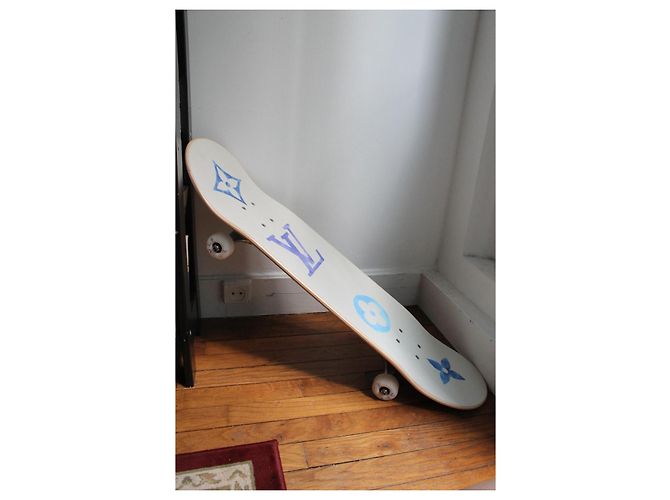 Louis Vuitton Monogram Limited Edition Skateboard - Blue & White - view 10