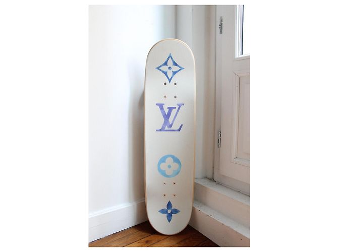 Louis Vuitton Monogram Limited Edition Skateboard - Blue & White - view 2
