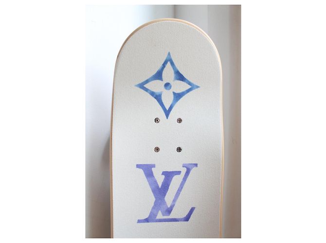 Louis Vuitton Monogram Limited Edition Skateboard - Blue & White - view 3
