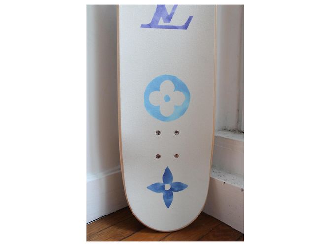 Louis Vuitton Monogram Limited Edition Skateboard - Blue & White - view 4