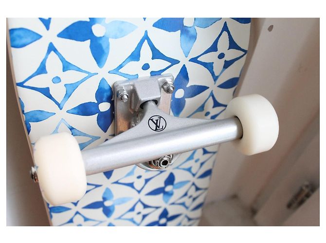 Louis Vuitton Monogram Limited Edition Skateboard - Blue & White - view 6