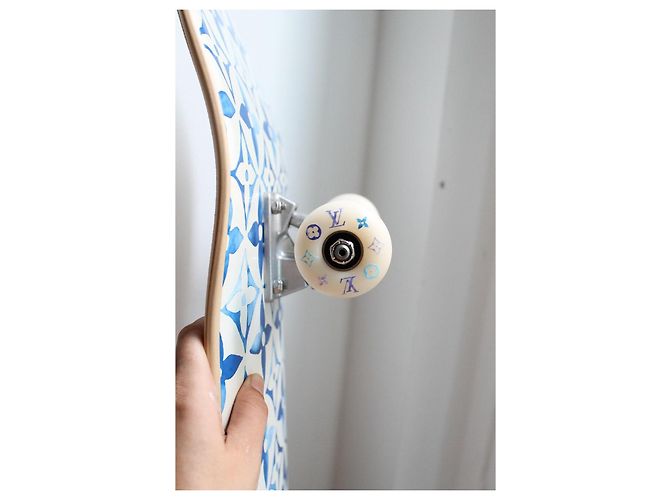 Louis Vuitton Monogram Limited Edition Skateboard - Blue & White - view 7