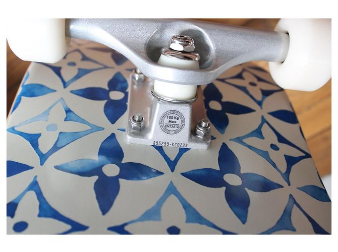 Louis Vuitton Monogram Limited Edition Skateboard - Blue & White - view 8