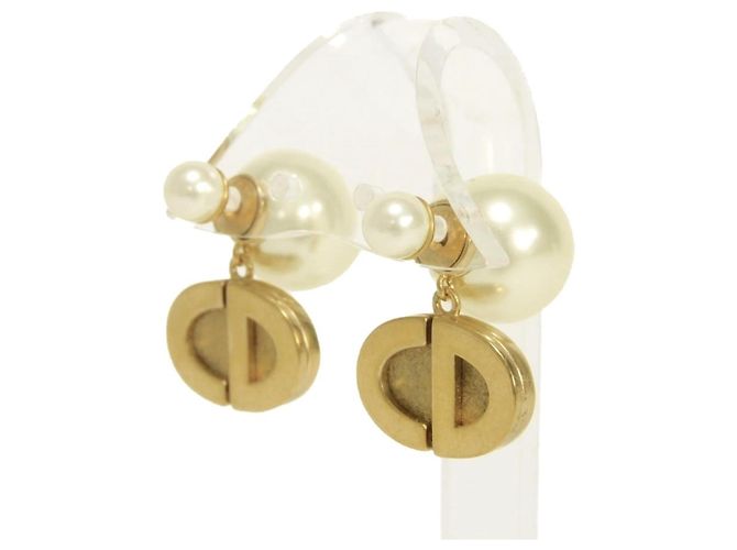 Orecchini Christian Dior Dior Tribal Stud Drop Swing Bianco Crudo - vista 2