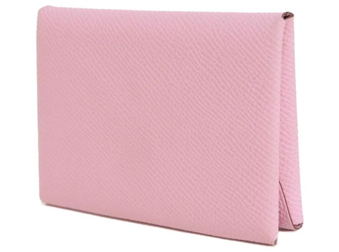 Hermès Calvi Duo Coin Case Rosa - vista 2