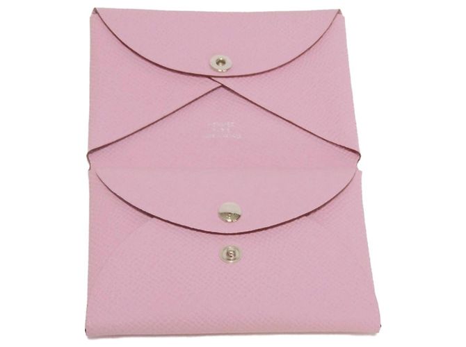 Hermès Calvi Duo Coin Case Rosa - vista 5