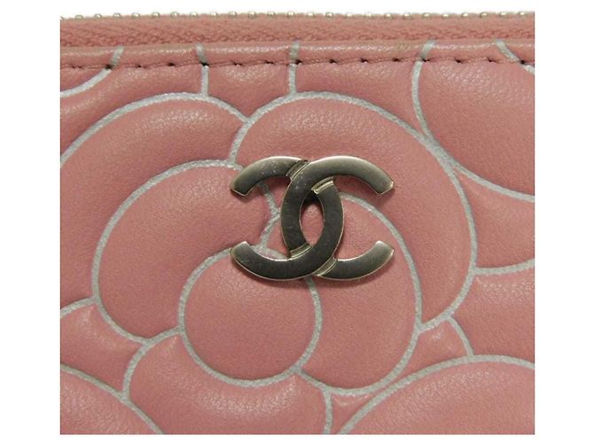 Portamonete Chanel Camellia in vitello rosa - vista 22