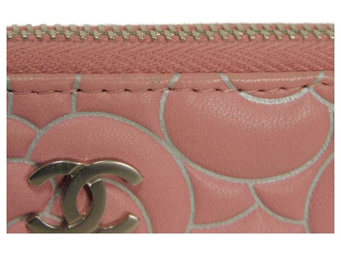 Portamonete Chanel Camellia in vitello rosa - vista 26