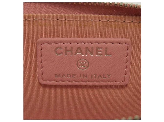 Portamonete Chanel Camellia in vitello rosa - vista 7