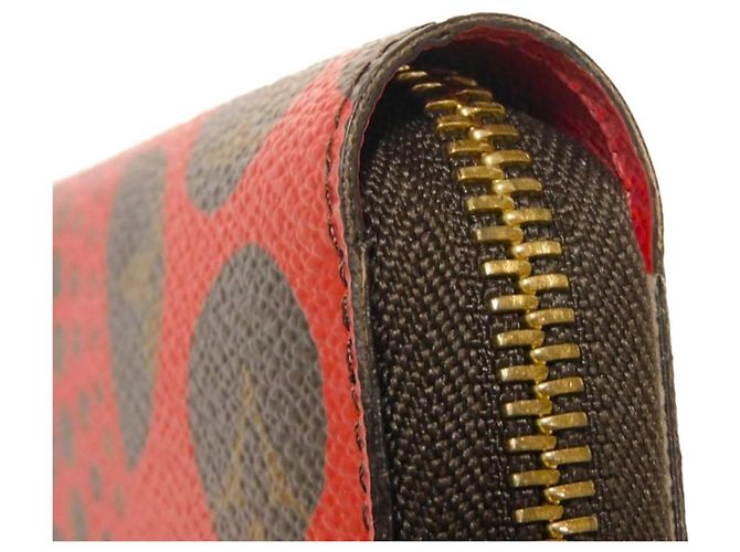 Louis Vuitton Zippy Wallet - Pumpkin Dot Design Rot - Ansicht 16