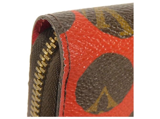 Louis Vuitton Zippy Wallet - Pumpkin Dot Design Rot - Ansicht 17
