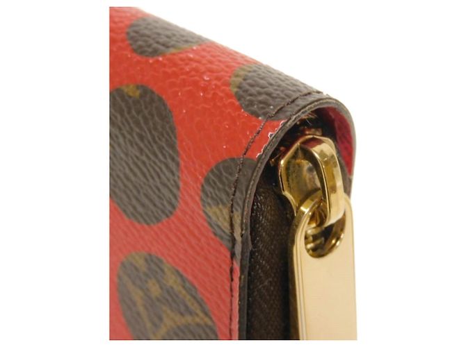 Louis Vuitton Zippy Wallet - Pumpkin Dot Design Rot - Ansicht 18
