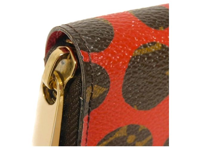 Louis Vuitton Zippy Wallet - Pumpkin Dot Design Rot - Ansicht 19