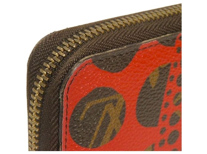 Louis Vuitton Zippy Wallet - Pumpkin Dot Design Rot - Ansicht 21