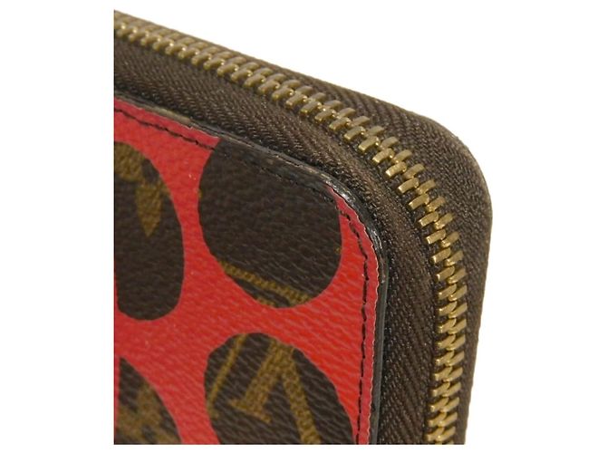 Louis Vuitton Zippy Wallet - Pumpkin Dot Design Rot - Ansicht 22