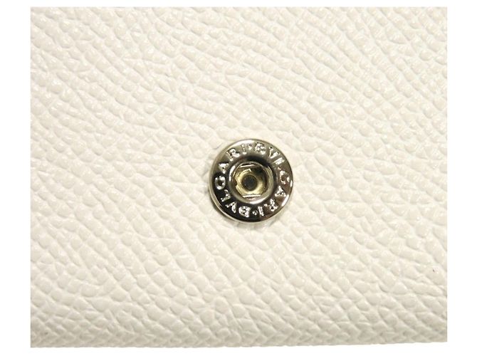 Bulgari Carteira Tri-Fold Bvlgari em couro branco - vista 10