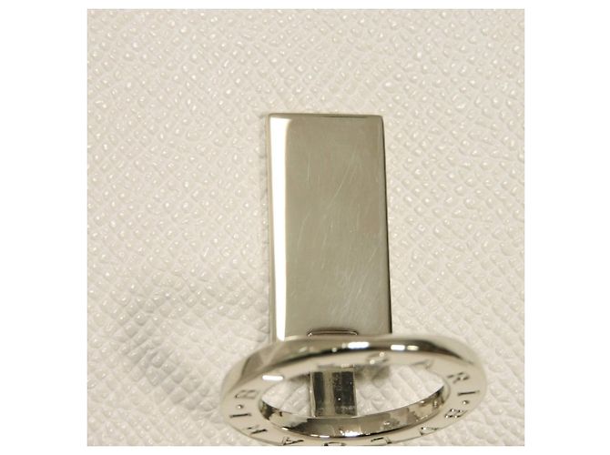 Bulgari Carteira Tri-Fold Bvlgari em couro branco - vista 12