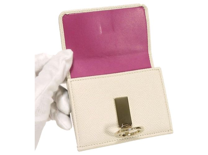 Bulgari Carteira Tri-Fold Bvlgari em couro branco - vista 13