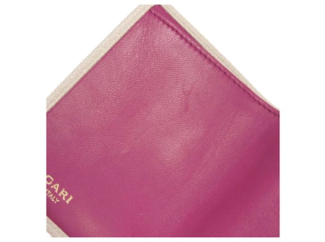 Bulgari Carteira Tri-Fold Bvlgari em couro branco - vista 7