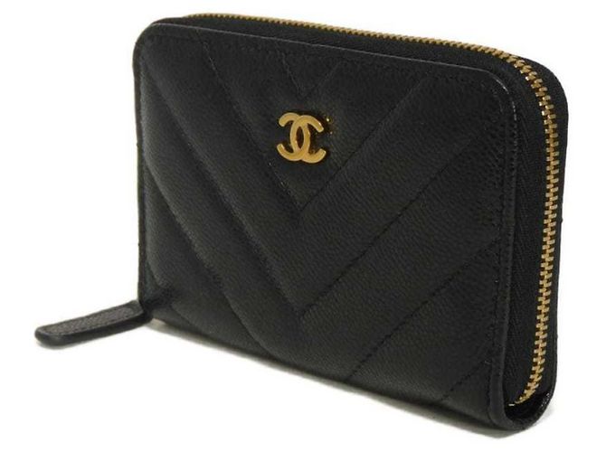 Portamonete Chanel in pelle nera Nero - vista 2