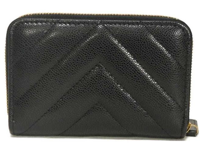 Portamonete Chanel in pelle nera Nero - vista 3