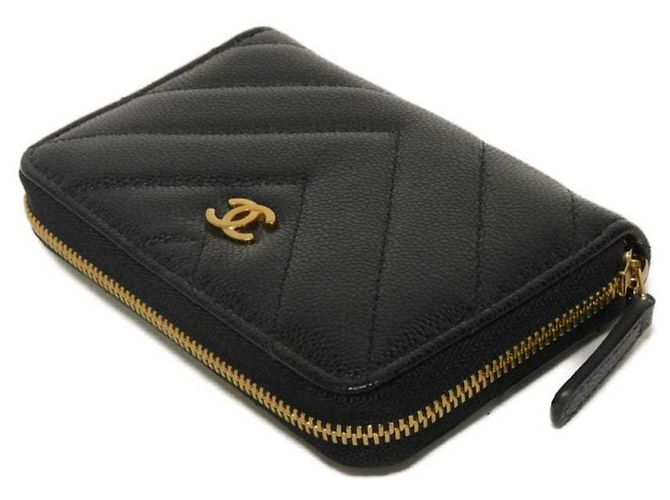 Portamonete Chanel in pelle nera Nero - vista 4