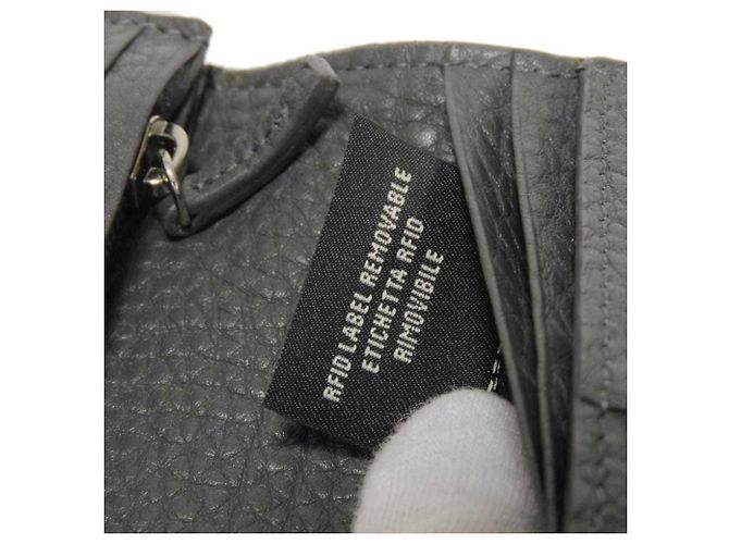 Fendi Gray Embossed Leather Long Wallet Brown - view 12