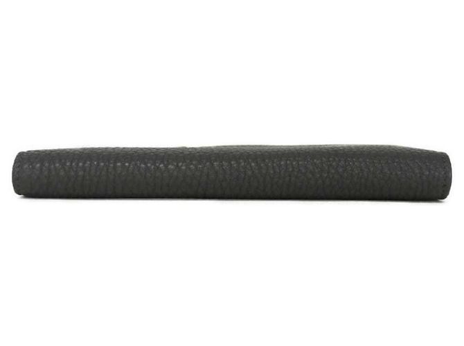 Fendi Gray Embossed Leather Long Wallet Brown - view 25