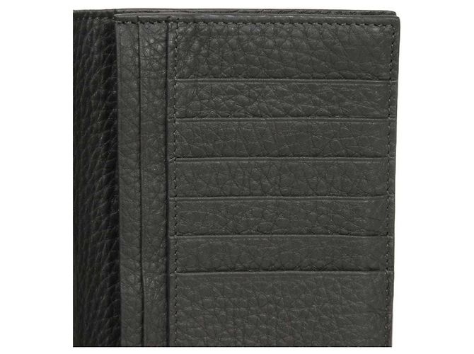 Fendi Gray Embossed Leather Long Wallet Brown - view 8