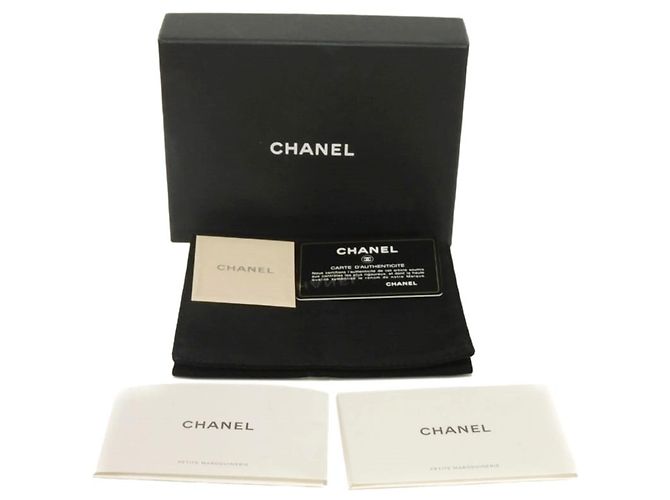 Cartera bi-fold Chanel en piel de cordero gris Castaño - vista 20