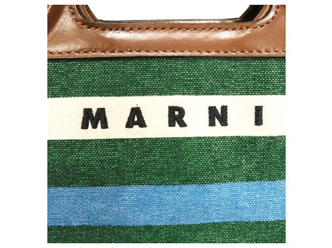 Marni Tropicalia Small Basket Bag Verde - vista 18