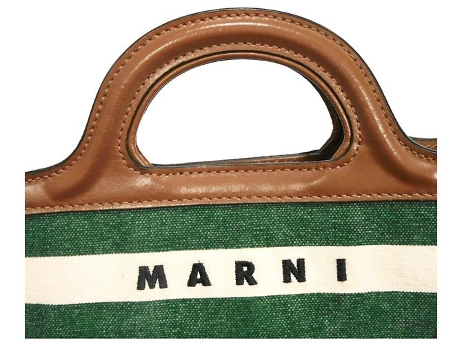 Marni Tropicalia Small Basket Bag Verde - vista 19