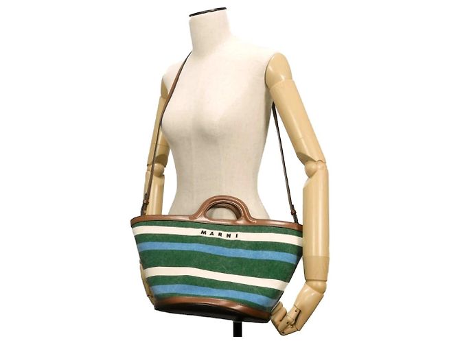Marni Tropicalia Small Basket Bag Verde - vista 2