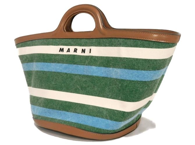 Marni Tropicalia Small Basket Bag Verde - vista 3