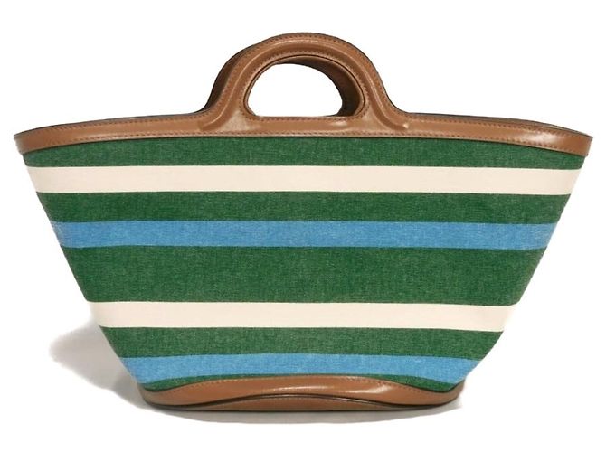 Marni Tropicalia Small Basket Bag Verde - vista 5