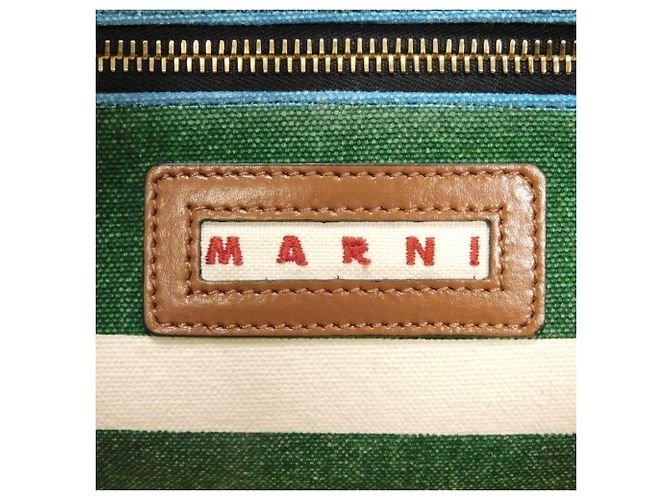 Marni Tropicalia Small Basket Bag Verde - vista 7