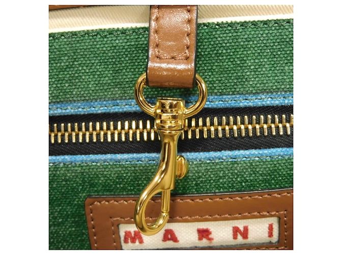 Marni Tropicalia Small Basket Bag Verde - vista 9