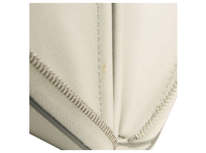Céline Celine Large Multifunktionsgeldbörse mit Reißverschluss Braun Weiß - Ansicht 15