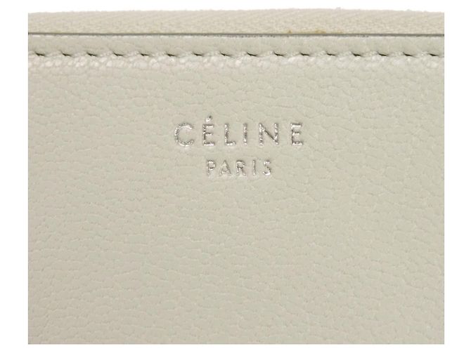 Céline Celine Large Multifunktionsgeldbörse mit Reißverschluss Braun Weiß - Ansicht 18