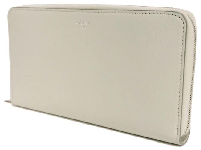 Céline Celine Large Multifunktionsgeldbörse mit Reißverschluss Braun Weiß - Ansicht 2