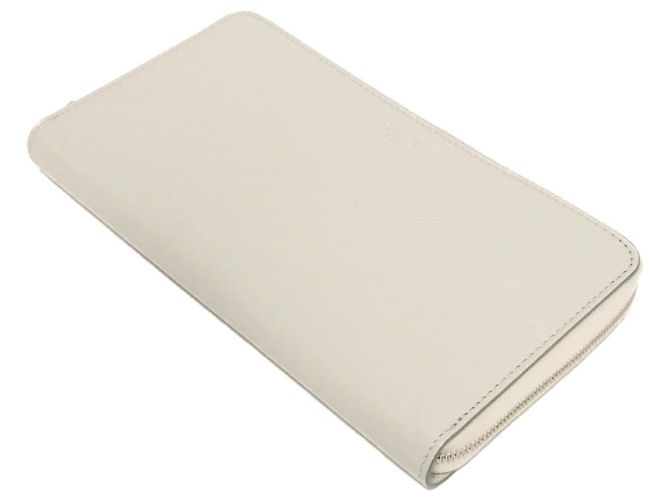 Céline Celine Large Multifunktionsgeldbörse mit Reißverschluss Braun Weiß - Ansicht 4