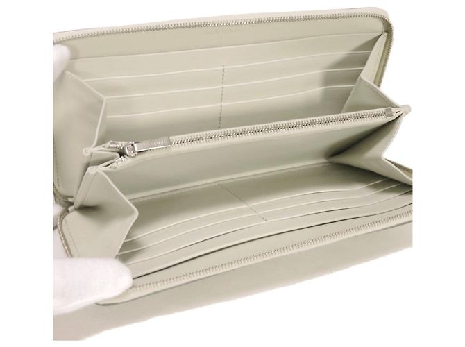 Céline Celine Large Multifunktionsgeldbörse mit Reißverschluss Braun Weiß - Ansicht 5