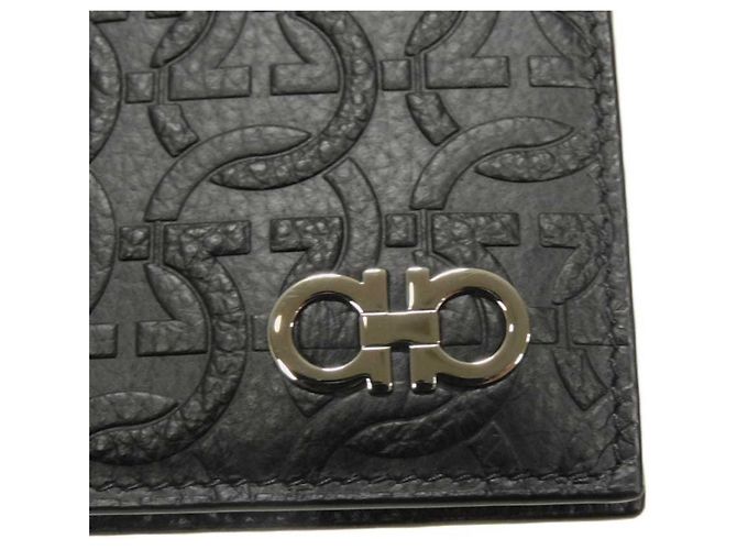 Portafoglio lungo Salvatore Ferragamo Gancini Nero - vista 10