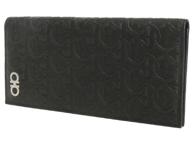 Portafoglio lungo Salvatore Ferragamo Gancini Nero - vista 2
