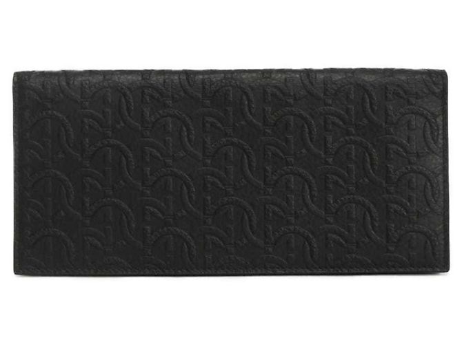 Portafoglio lungo Salvatore Ferragamo Gancini Nero - vista 3