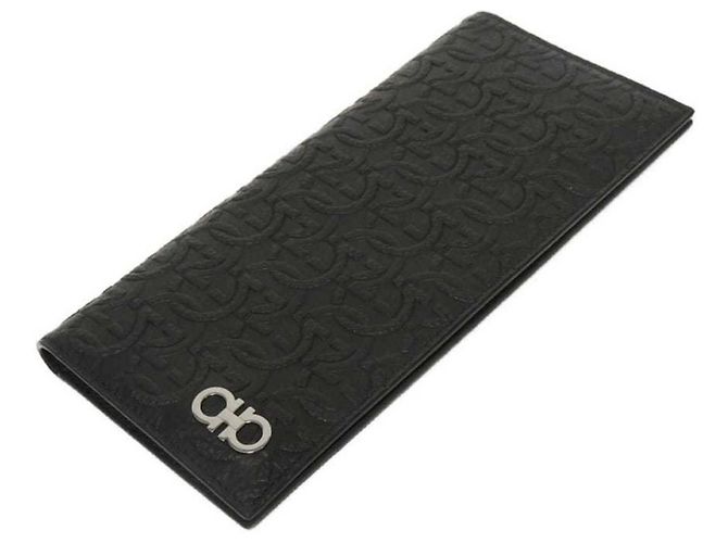 Portafoglio lungo Salvatore Ferragamo Gancini Nero - vista 4