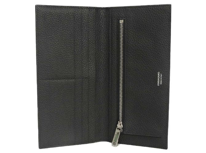 Portafoglio lungo Salvatore Ferragamo Gancini Nero - vista 5