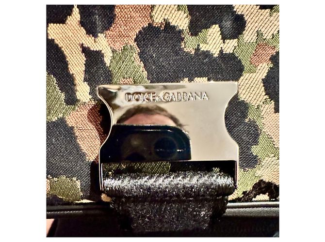 Borsa a tracolla Dolce & Gabbana Jacquard Leopardato Camouflage Nero Multicolore - vista 14