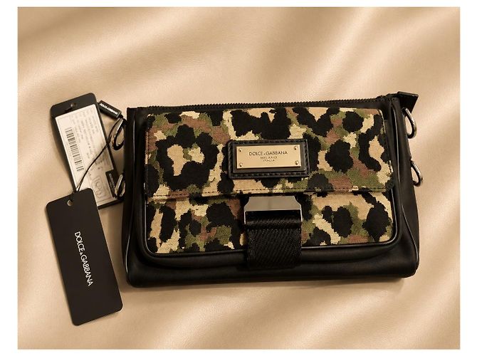 Borsa a tracolla Dolce & Gabbana Jacquard Leopardato Camouflage Nero Multicolore - vista 2