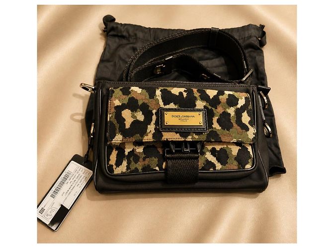 Borsa a tracolla Dolce & Gabbana Jacquard Leopardato Camouflage Nero Multicolore - vista 5